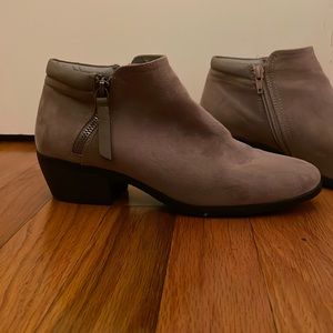 Suede taupe booties